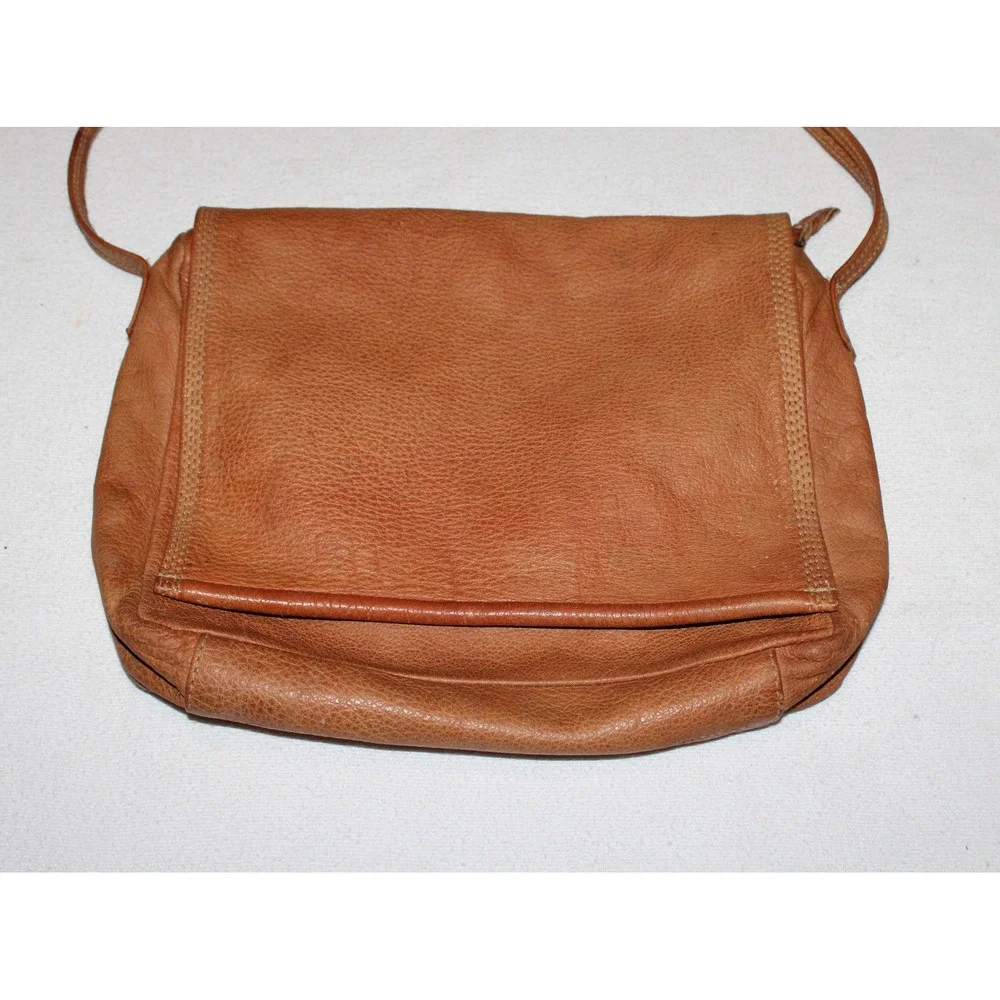 VTG Emily Ann of Boca Raton women's handbag purse brown leather with‎ flap India